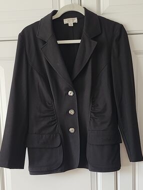 St. John Sport by Marie Gray Black Tailored Knit Blazer